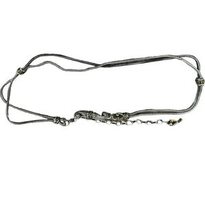 Vintage Brighton Gold Silver Tone Dangling Heart 40” Adjustable Chain Belt